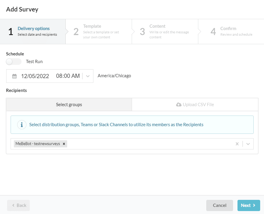 Interface Image of MeBeBot Pulse Survey's Set-Up