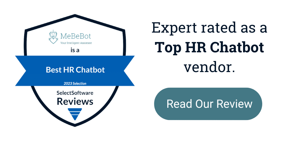 Image of Top HR Chatbot Award by Select Software Reviews