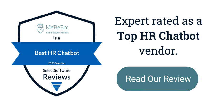 Image of Top HR Chatbot Award by Select Software Reviews