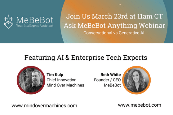 March 23rd Ask MeBeBot Anything Webinar Promotion