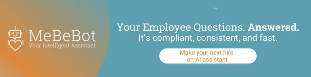 Image promoting the automation of employee questions to Workplace Policies